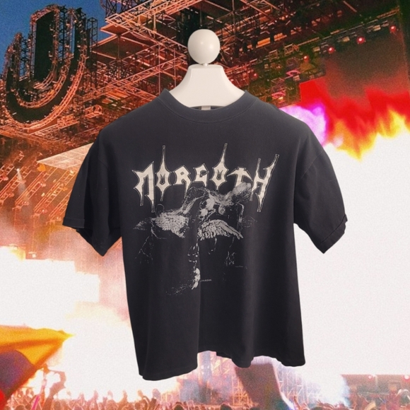 💰Sold💵Vintage 90s Morgoth Band T-shirt - Picture 1 of 6